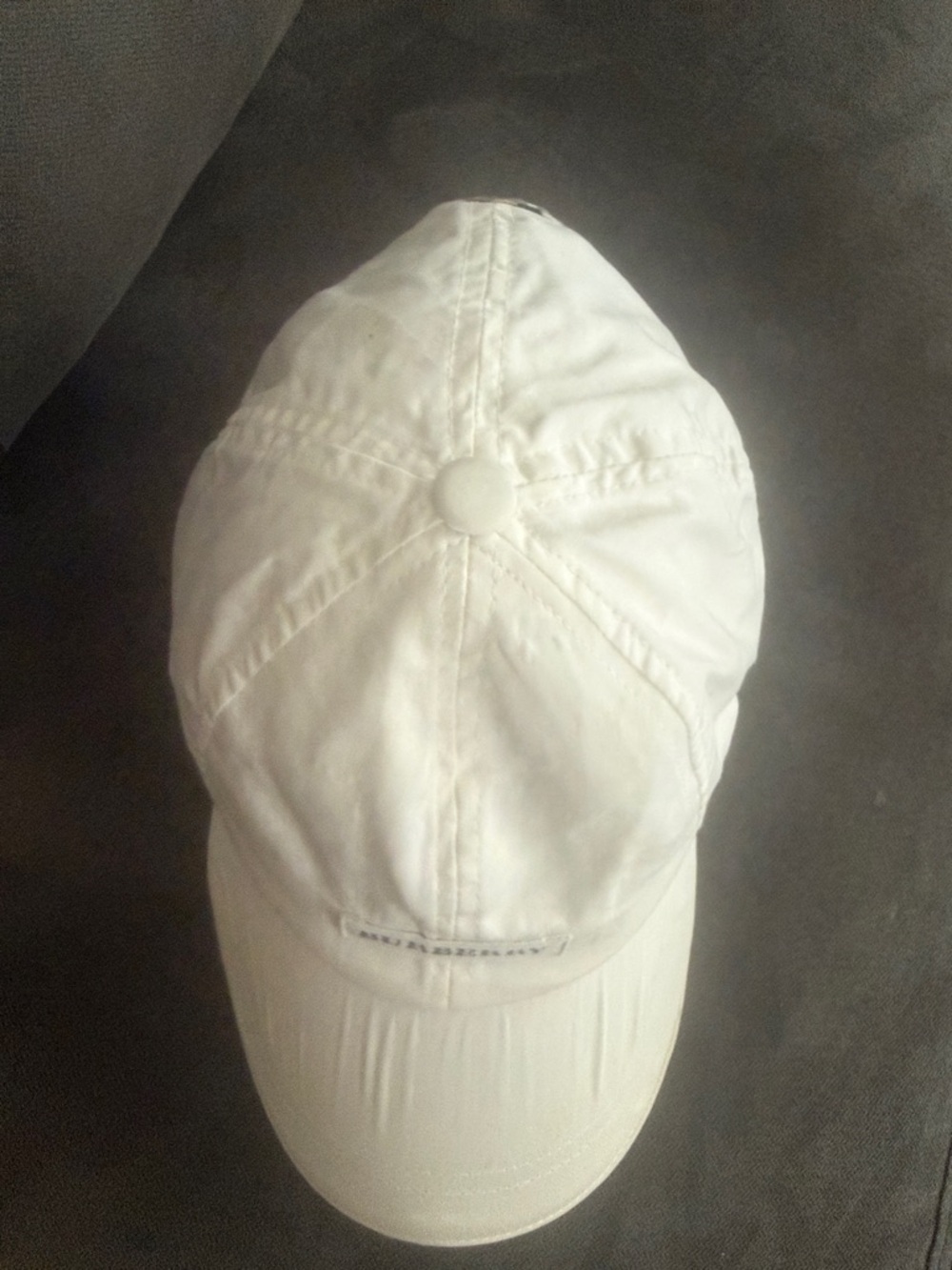 Burberry White Cotton Logo Cap - Picture 3 of 11
